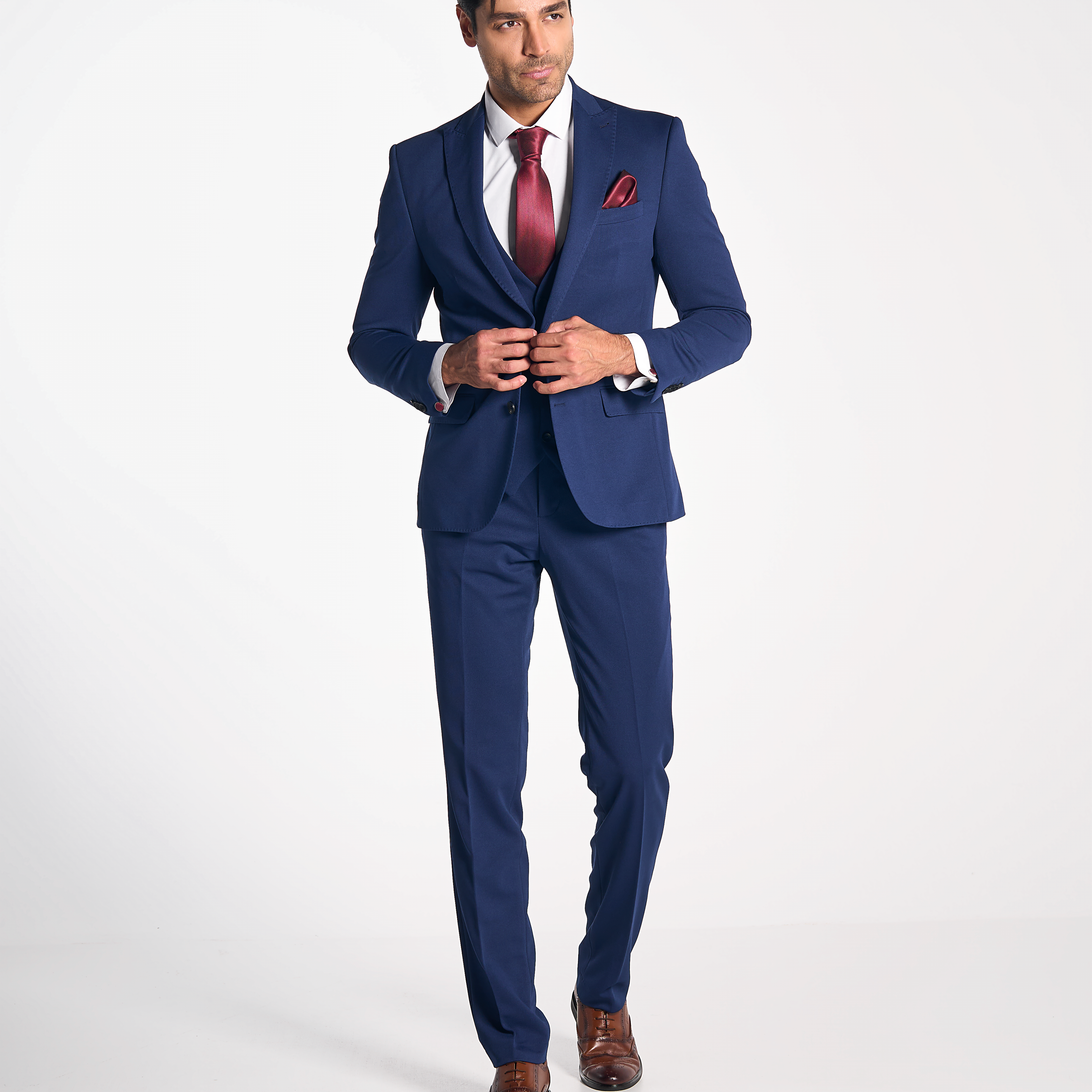 Anzug Slim Fit Blau | 3-teilig