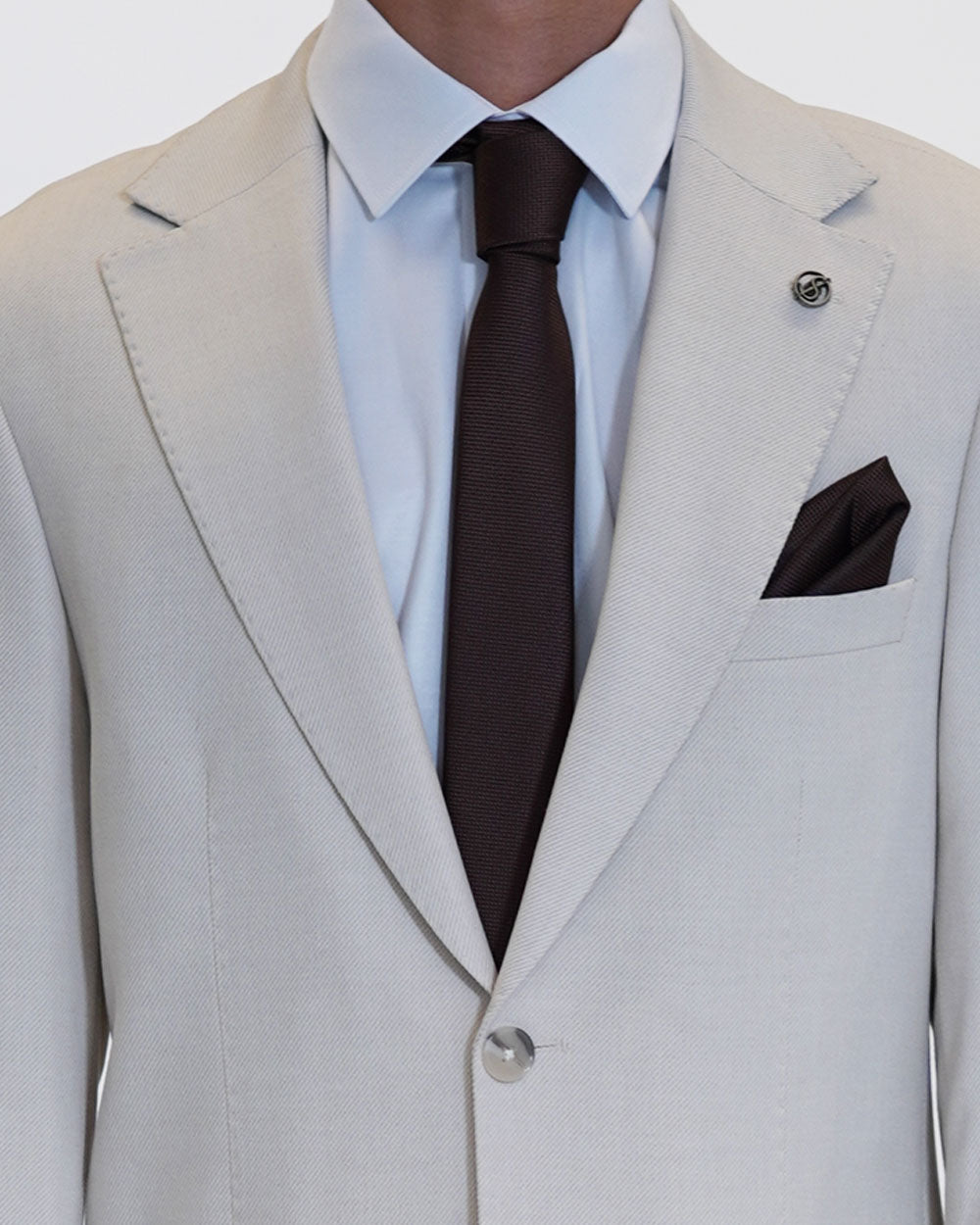 Anzug Regular Fit Weiss | 2-teilig, elastischer Bund
