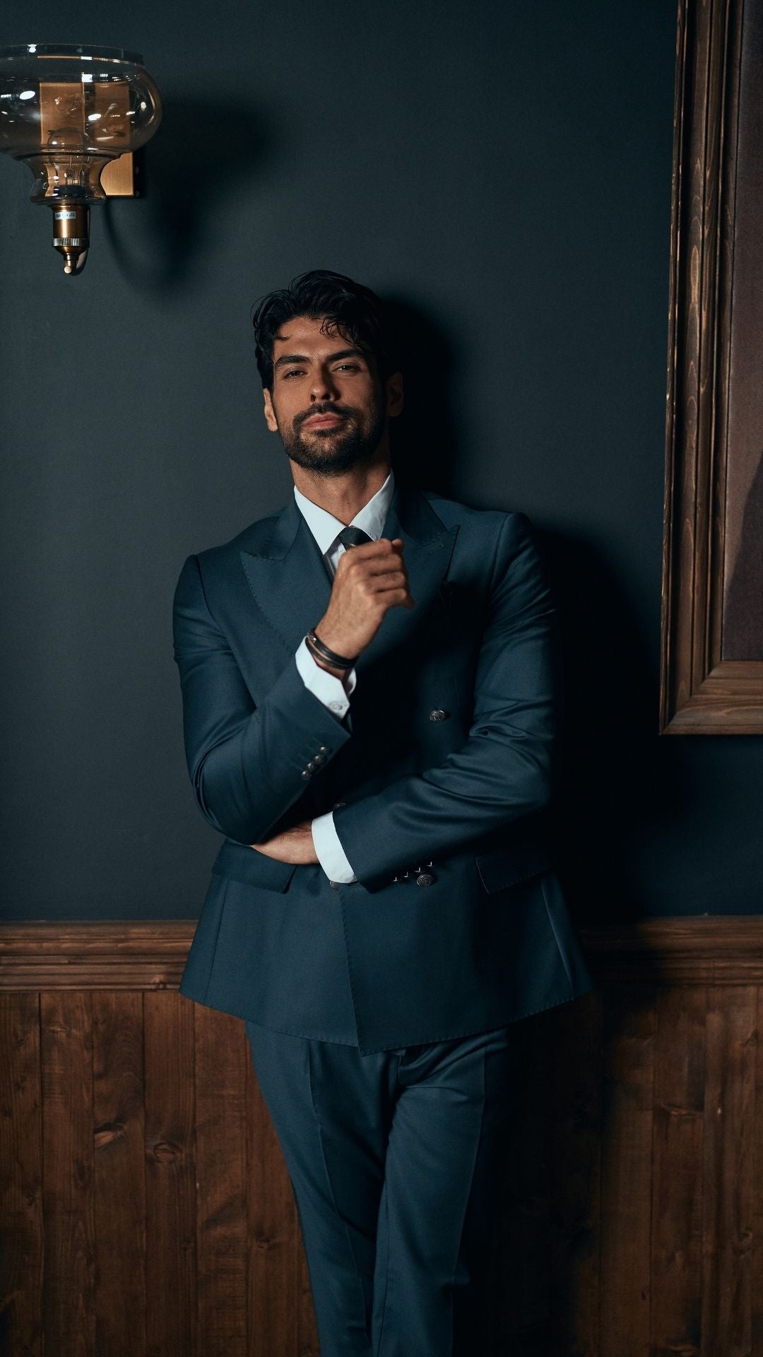 Doppelt verstrickte Premium-Wolle in edlem Grün