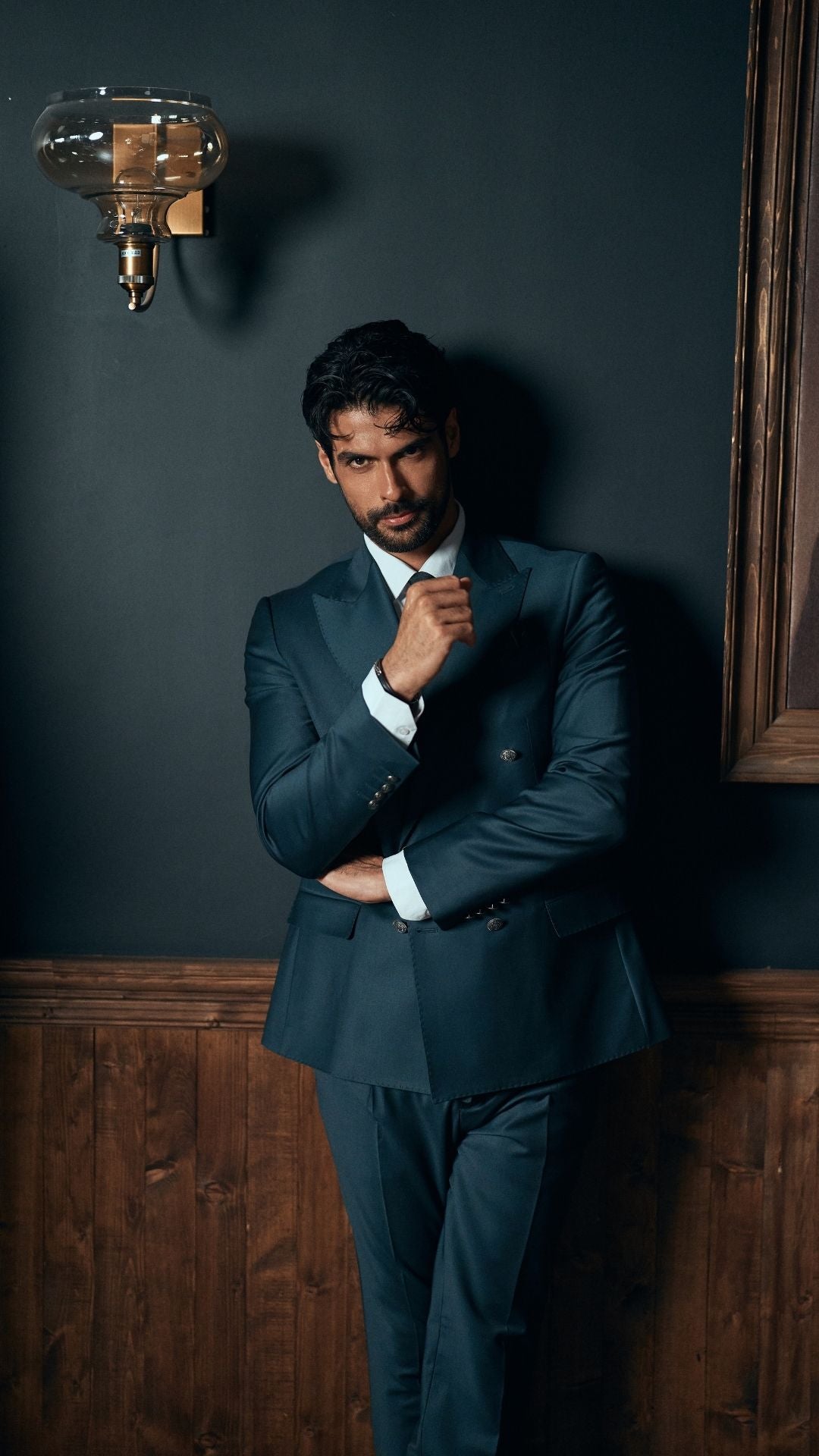 Doppelt verstrickte Premium-Wolle in edlem Grün