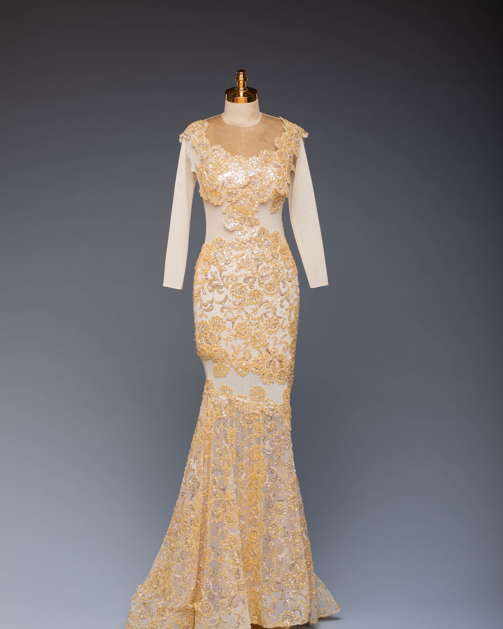 Abendkleid Gold | Elegant im Unikdesign