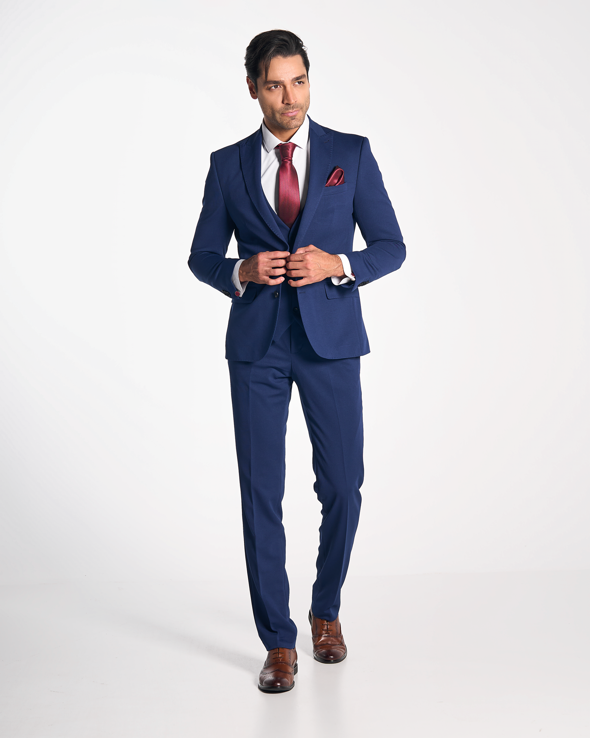 Anzug Slim Fit Blau | 3-teilig