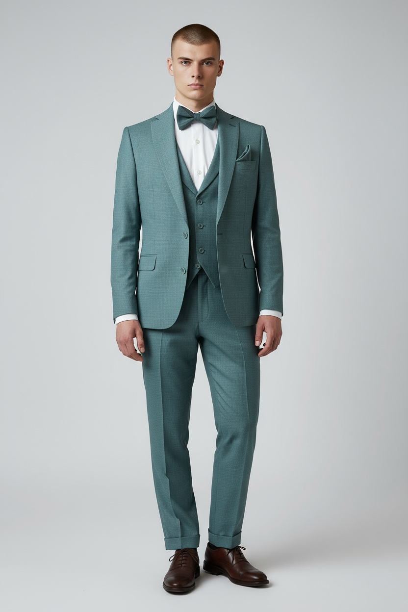 Eleganter 3-teiliger Anzug in Hellgrün