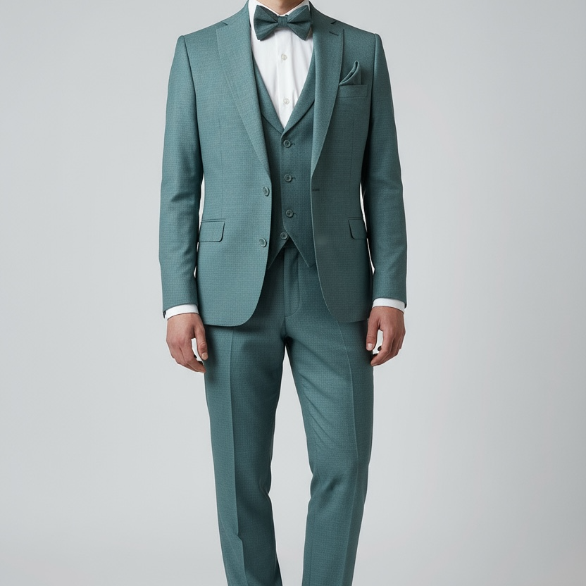 Eleganter 3-teiliger Anzug in Hellgrün