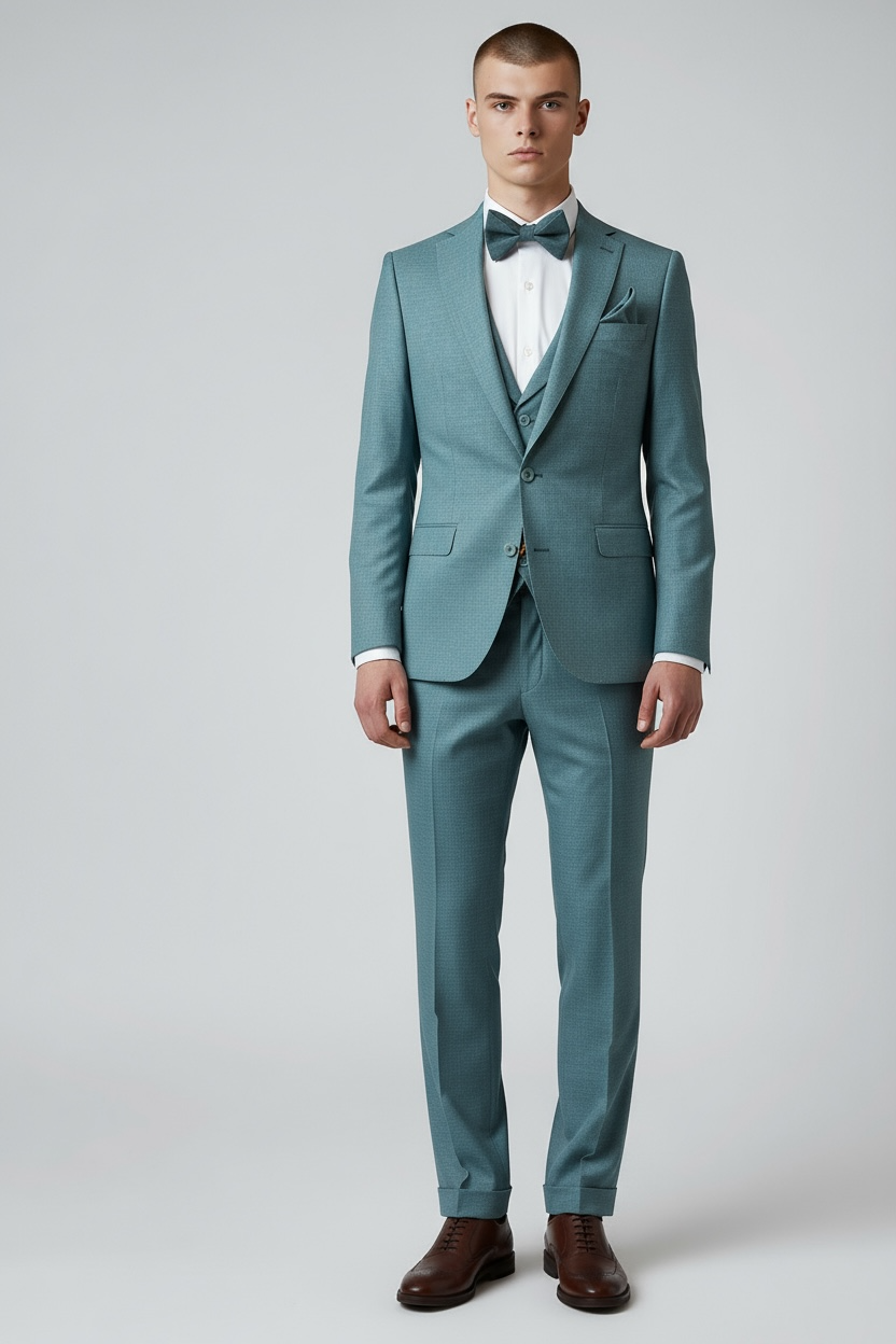 Eleganter 3-teiliger Anzug in Hellgrün
