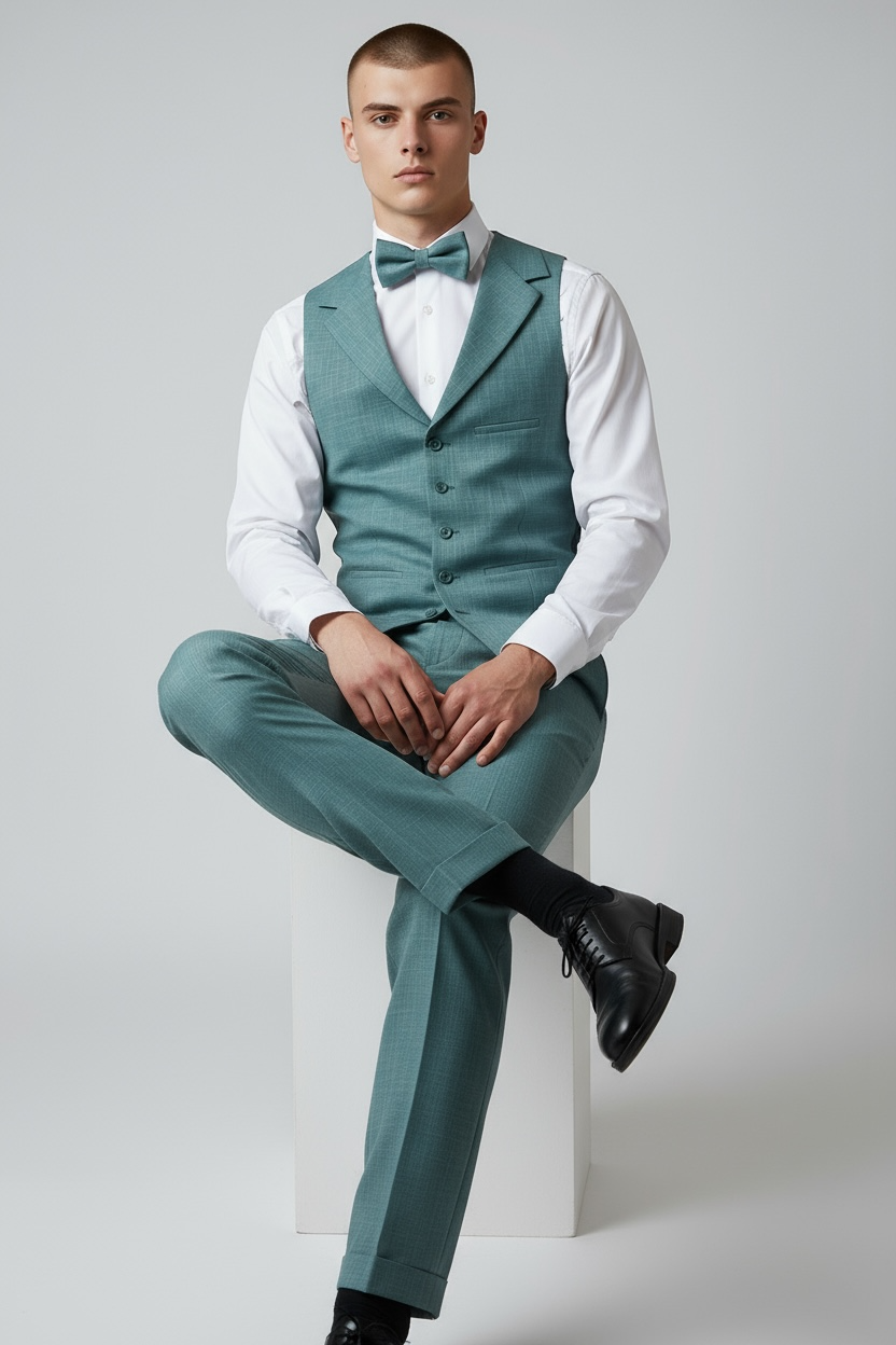 Eleganter 3-teiliger Anzug in Hellgrün