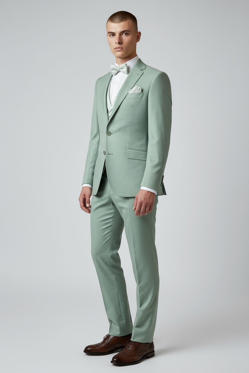 Eleganter 3-teiliger Anzug in Grün