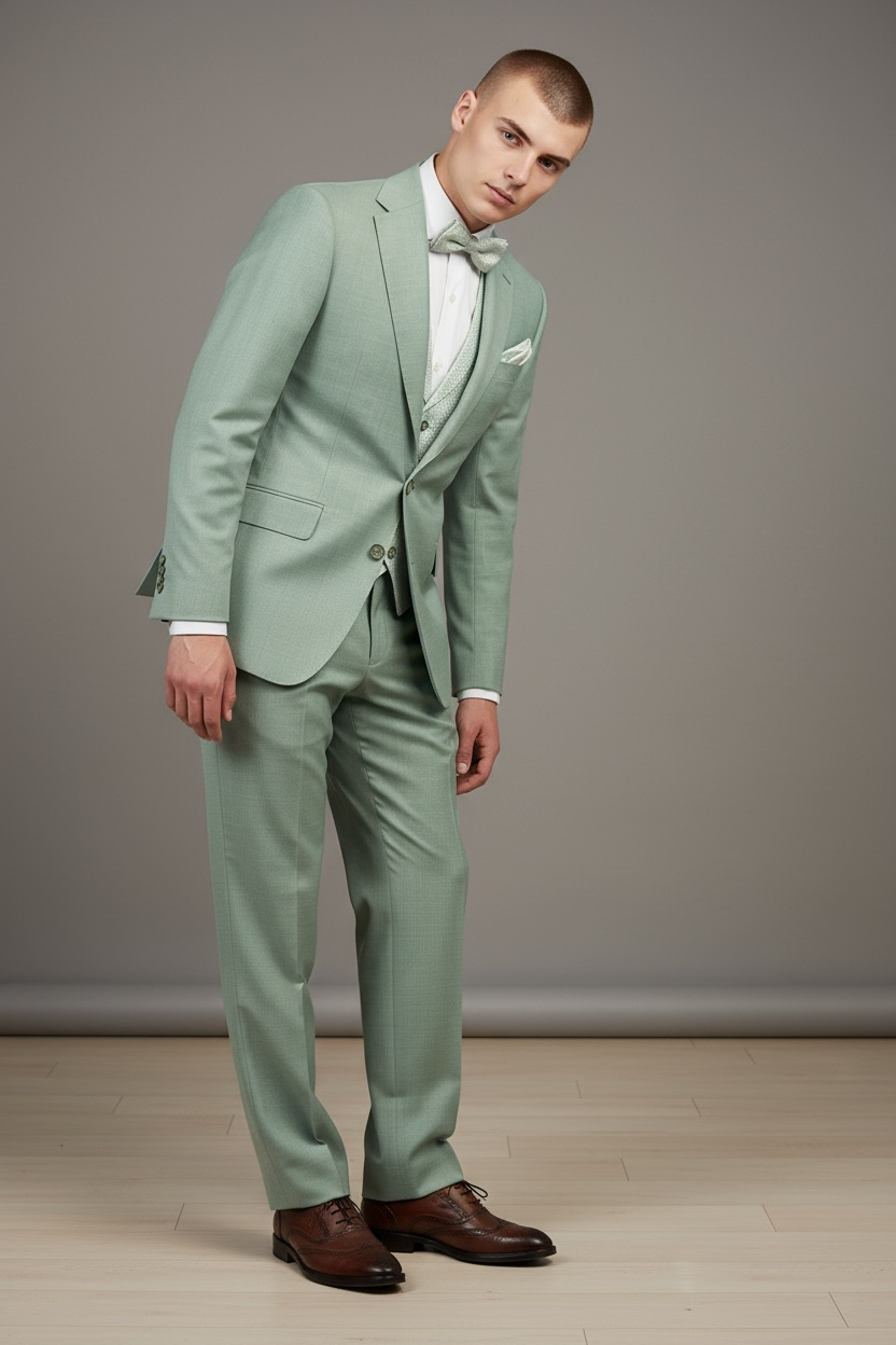 Eleganter 3-teiliger Anzug in Grün