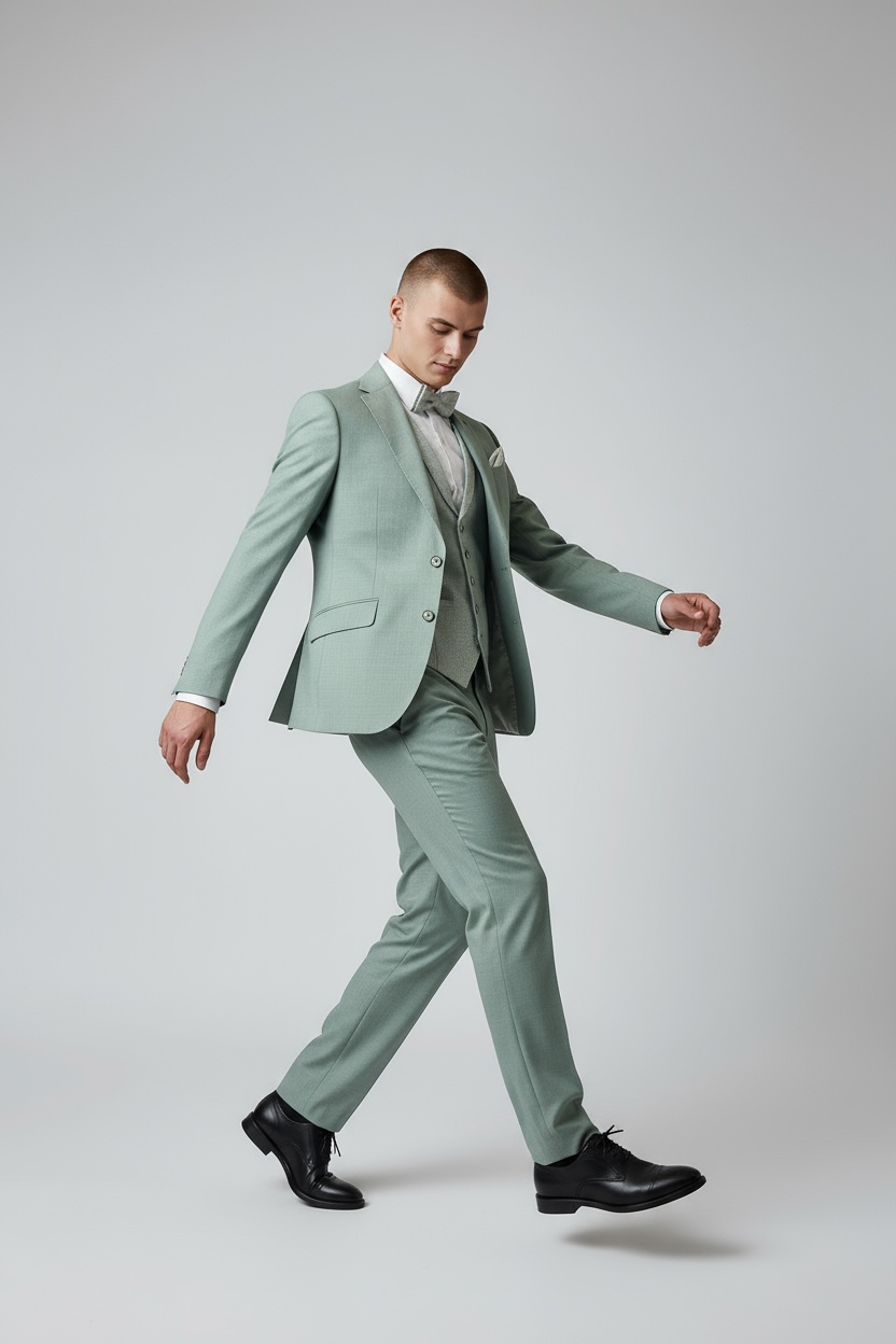 Eleganter 3-teiliger Anzug in Grün