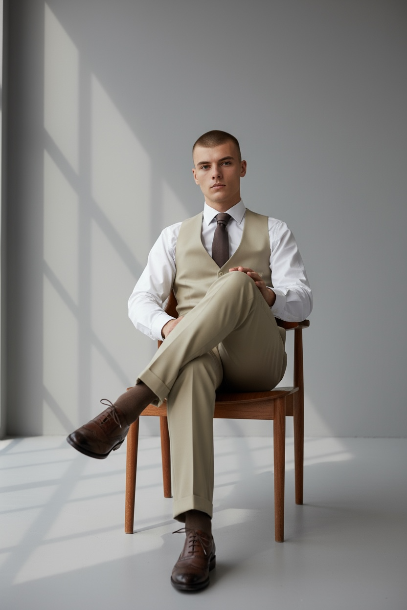 Bedj Anzug Wolle | 3-teilig, klassisch elegant.