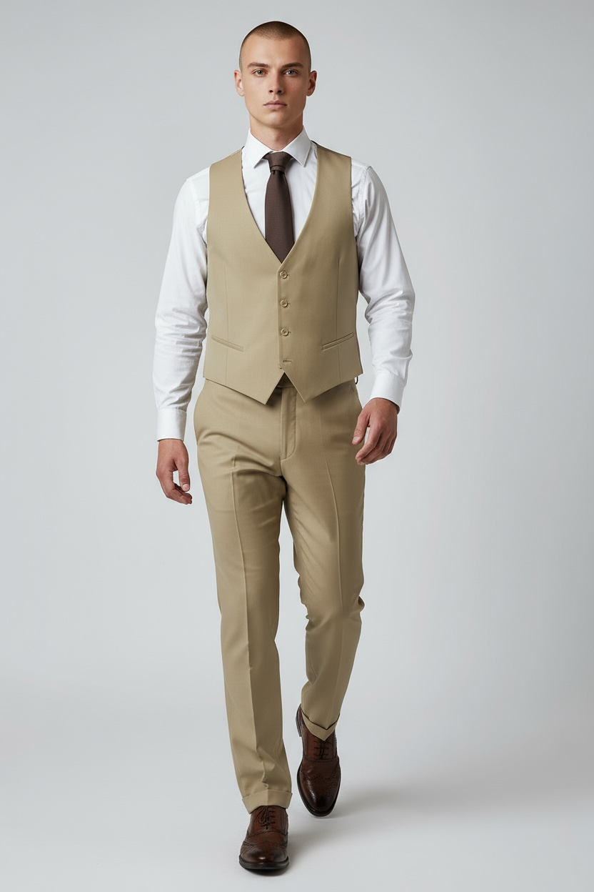 Bedj Anzug Wolle | 3-teilig, klassisch elegant.