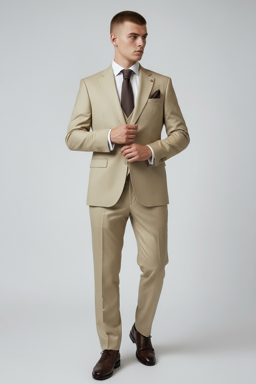 Bedj Anzug Wolle | 3-teilig, klassisch elegant.