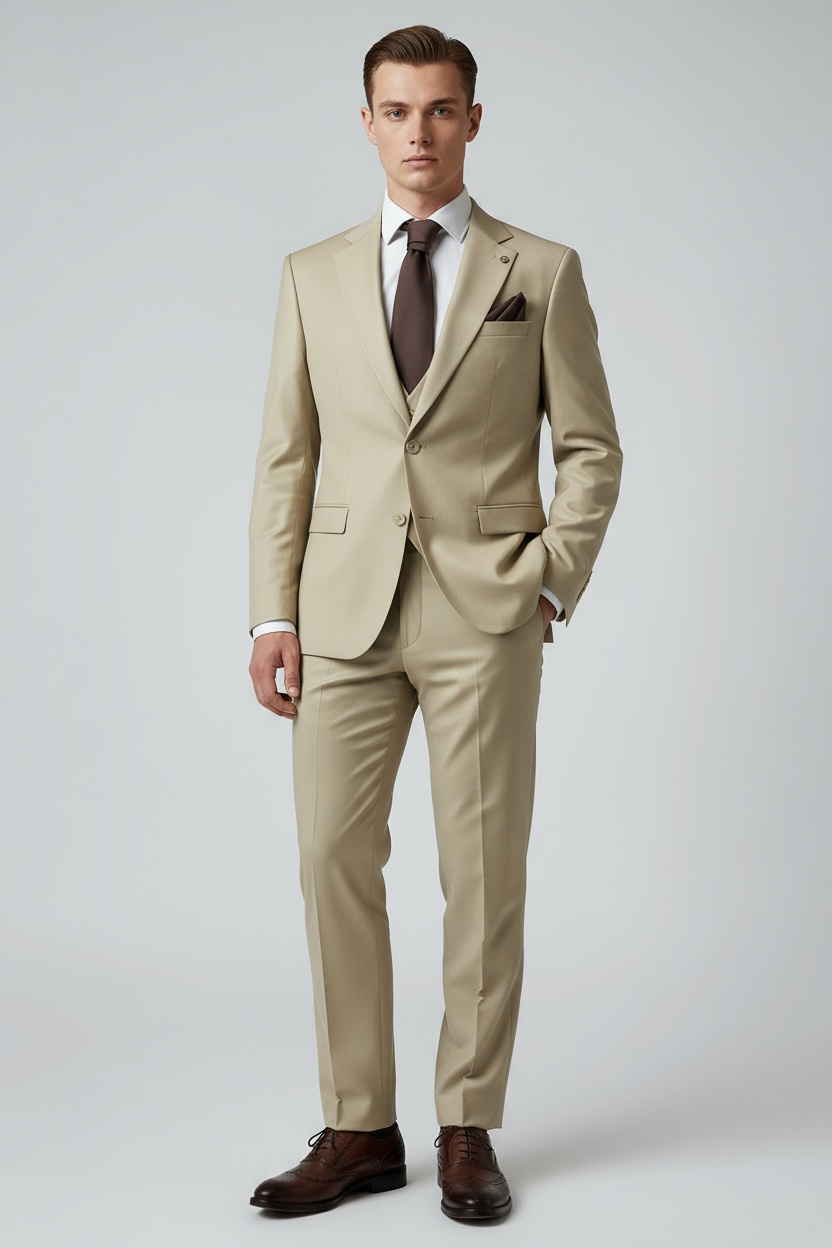 Bedj Anzug Wolle | 3-teilig, klassisch elegant.