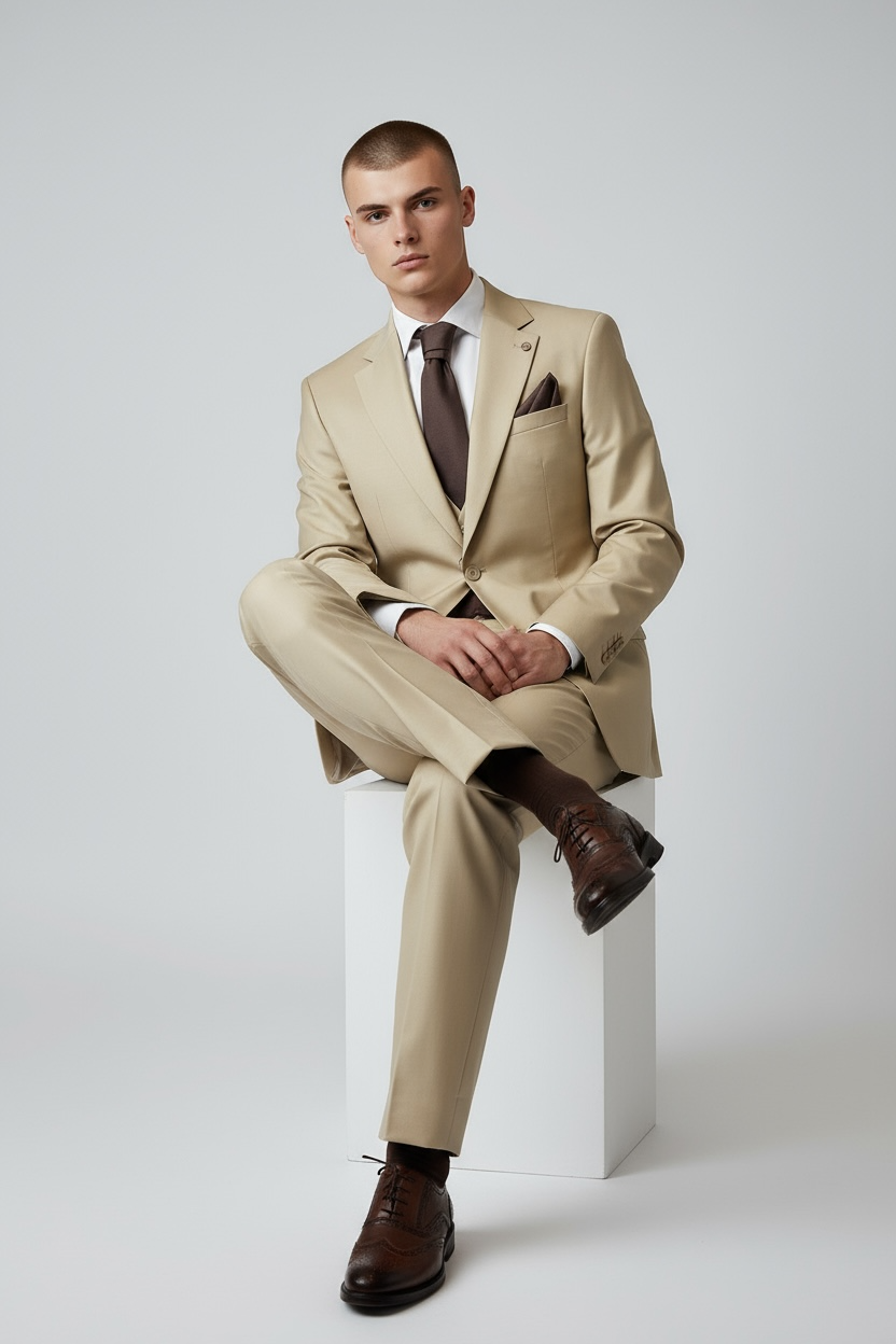 Bedj Anzug Wolle | 3-teilig, klassisch elegant.