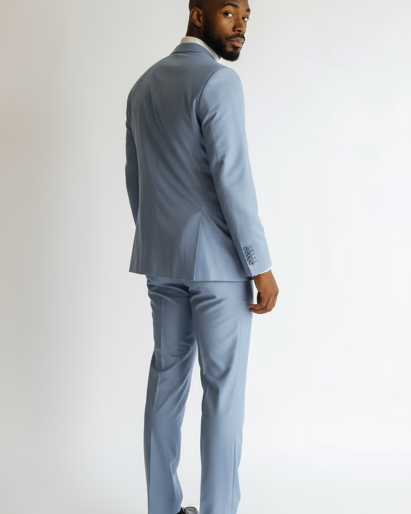 Hellblau Wolle | 3-teilig, elegant & modern