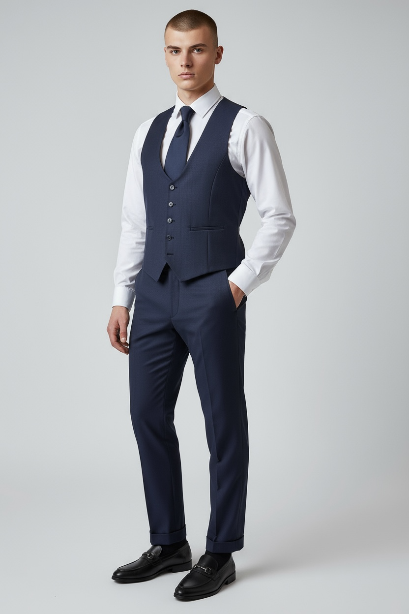 Dunkelblauer Smoking | 3-teilig, elegant & zeitlos