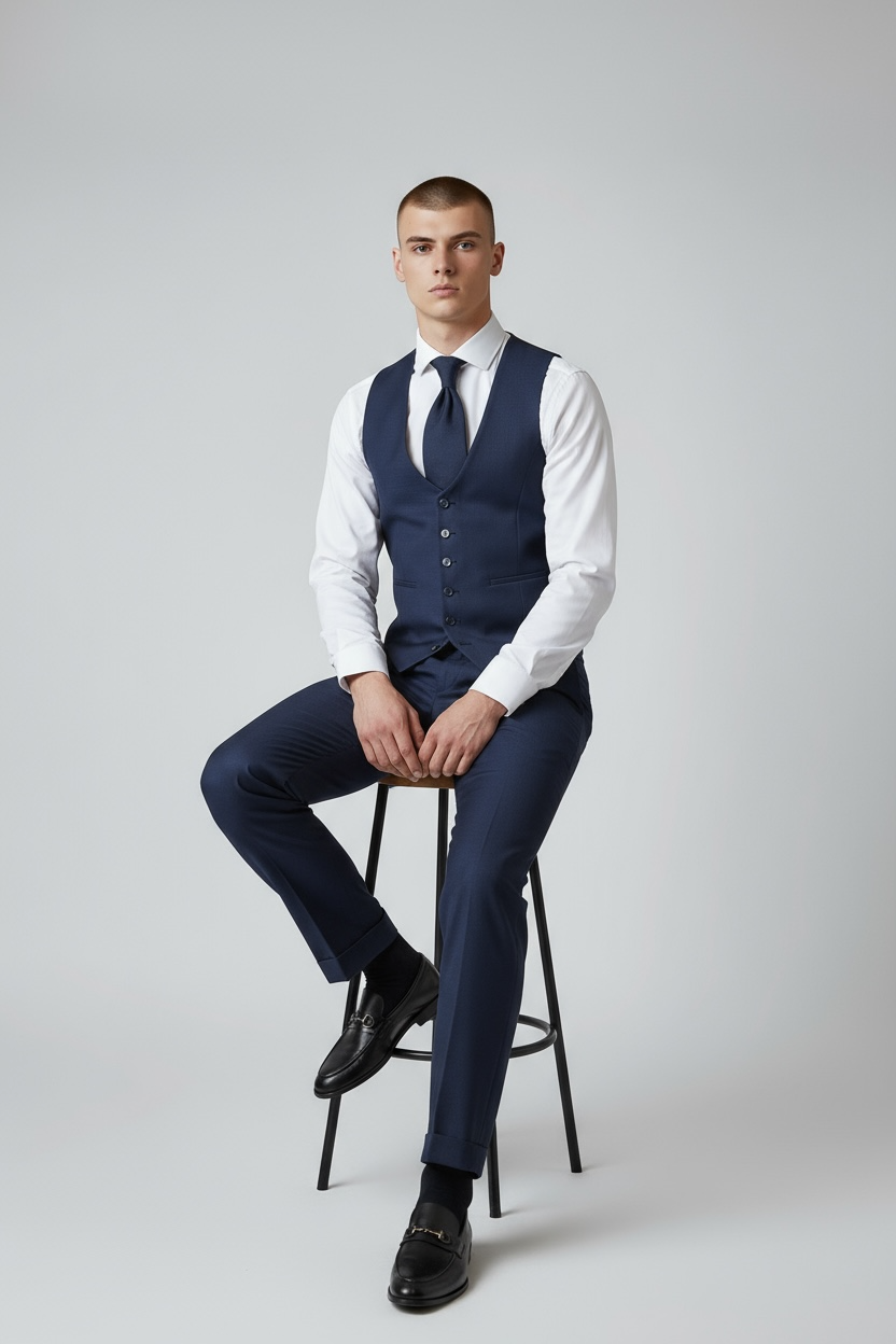 Dunkelblauer Smoking | 3-teilig, elegant & zeitlos