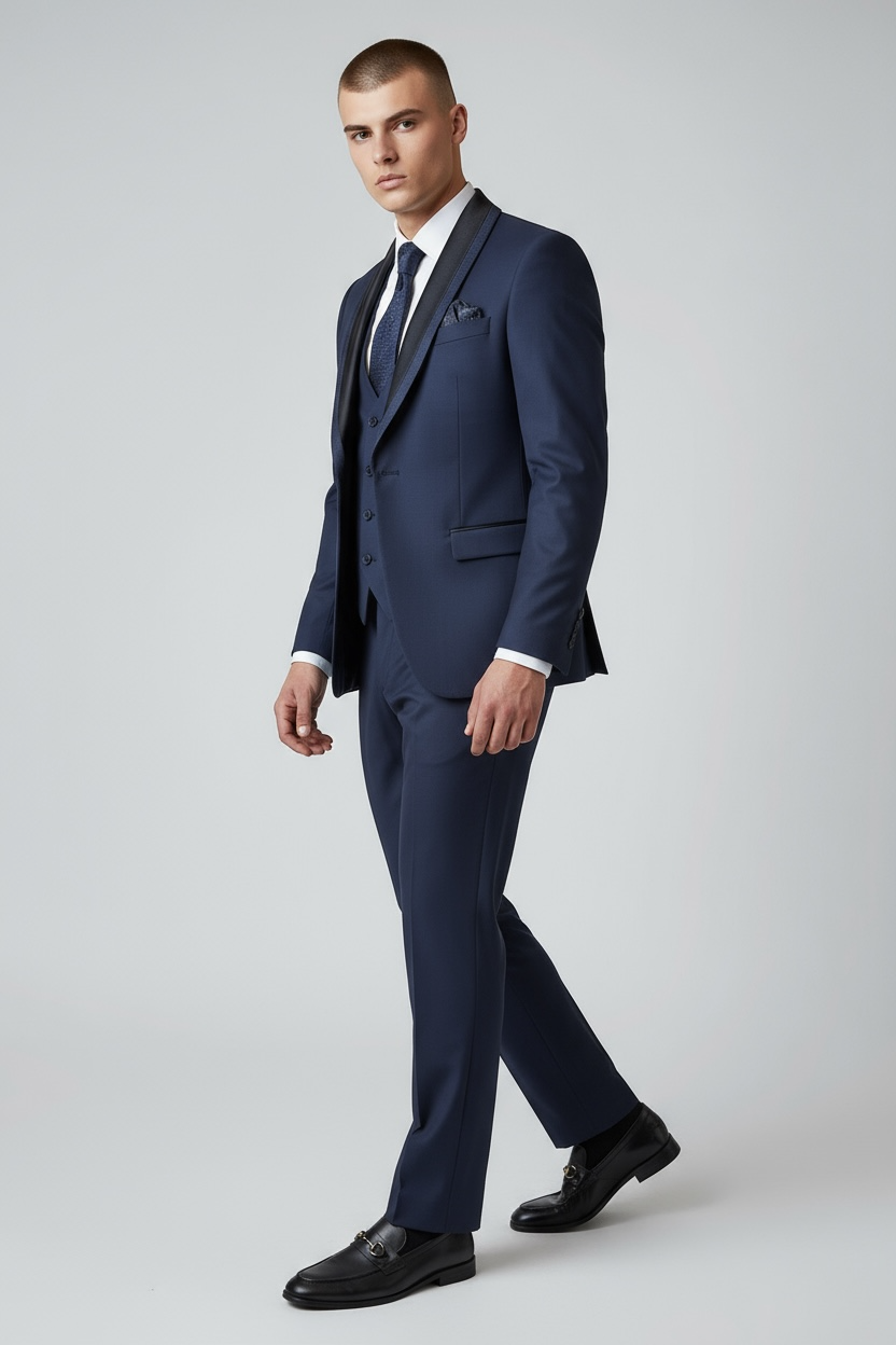 Dunkelblauer Smoking | 3-teilig, elegant & zeitlos