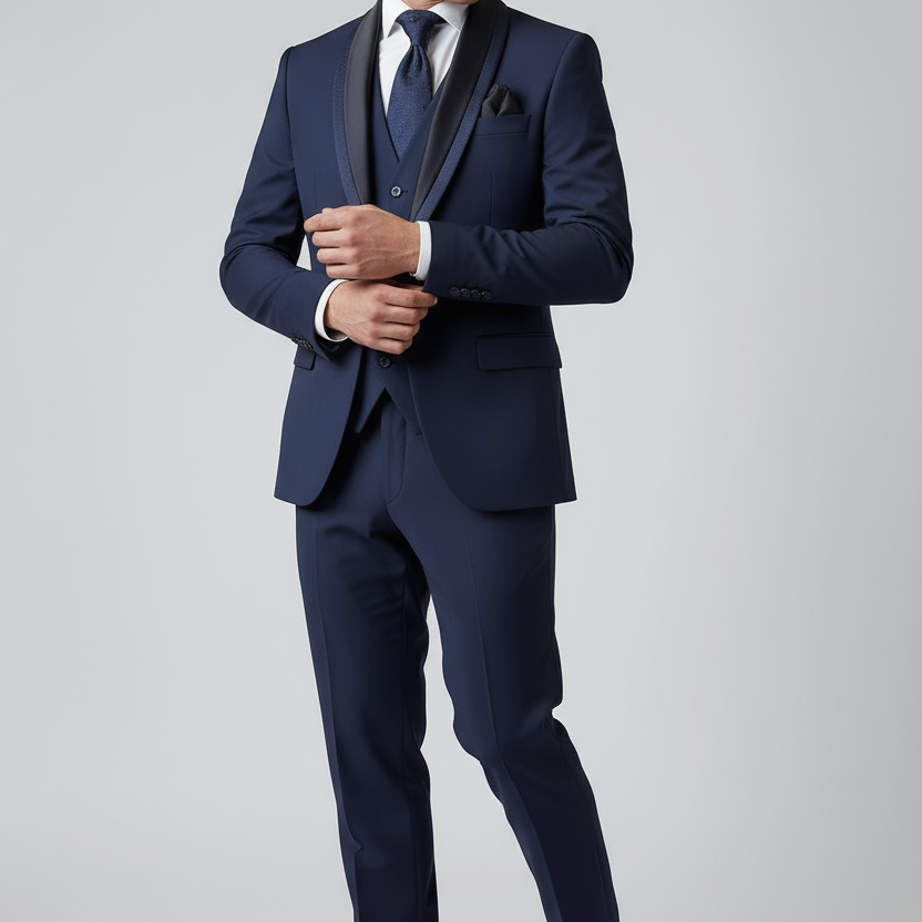 Dunkelblauer Smoking | 3-teilig, elegant & zeitlos