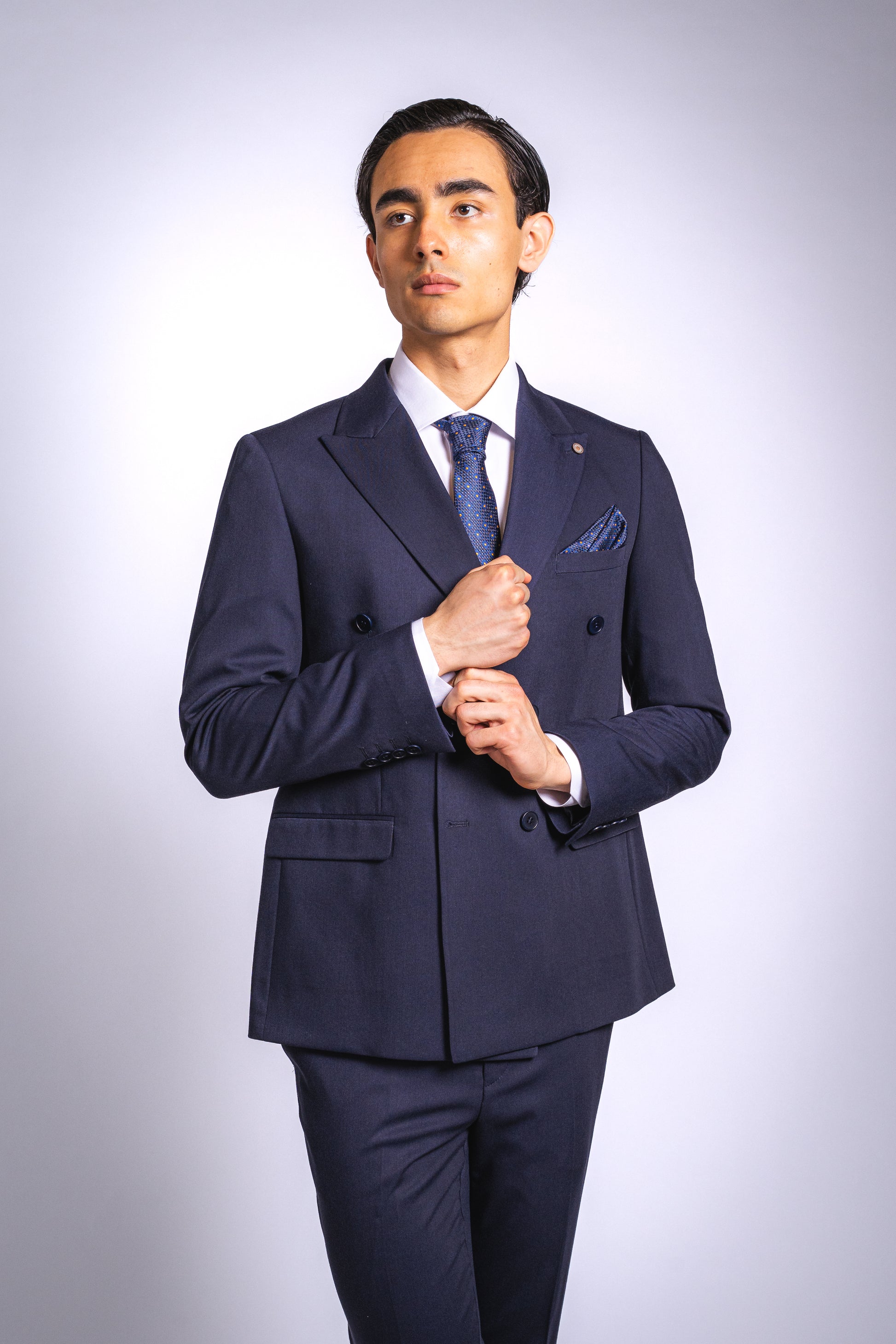 Anzug Slim Fit Dunkelblau | 2-reihig, 2-teilig