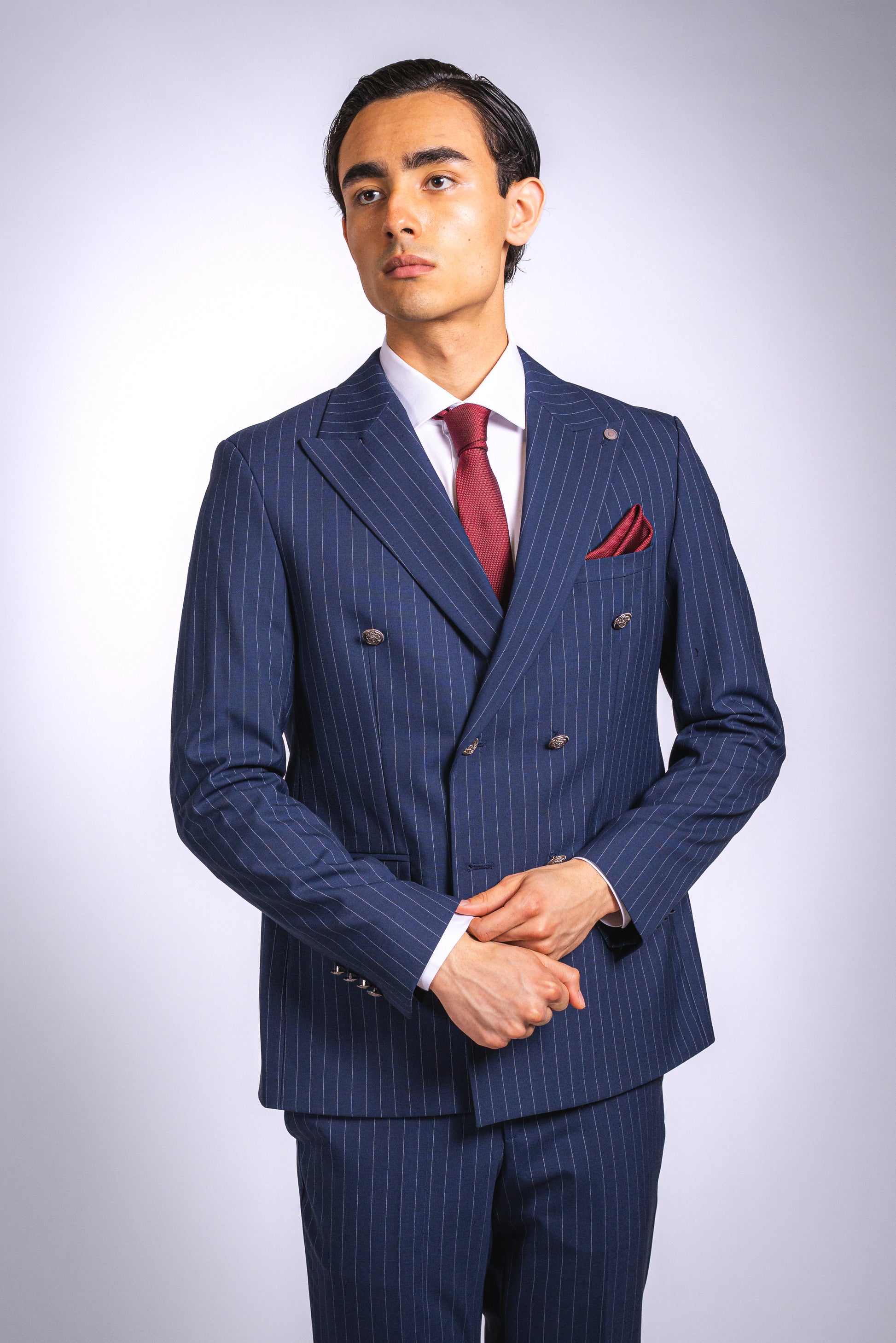 Anzug Blau | Doppelreihig, Slim Fit, 2-teilig