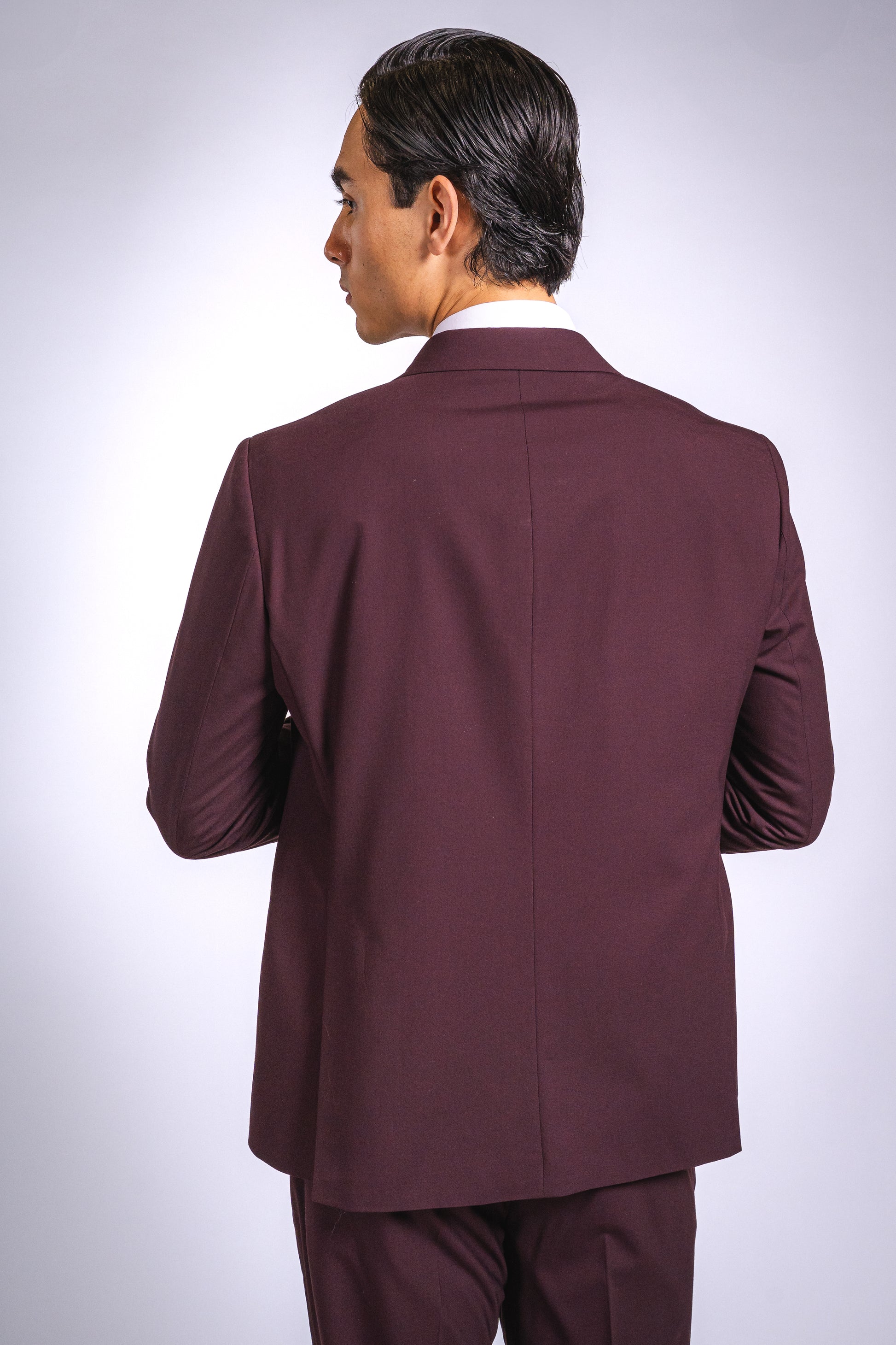 Anzug Bordeaux | 2-teilig, Doppelreihig, Slim Fit