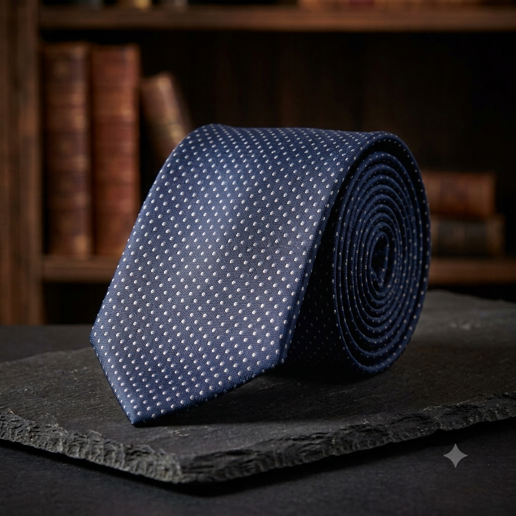 Elegante Designer-Seidenkrawatte mit Punkt-Muster