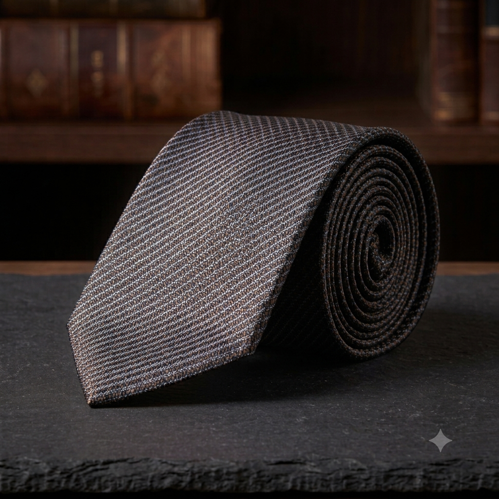 Elegante Designer-Seidenkrawatte mit Struktur-Muster