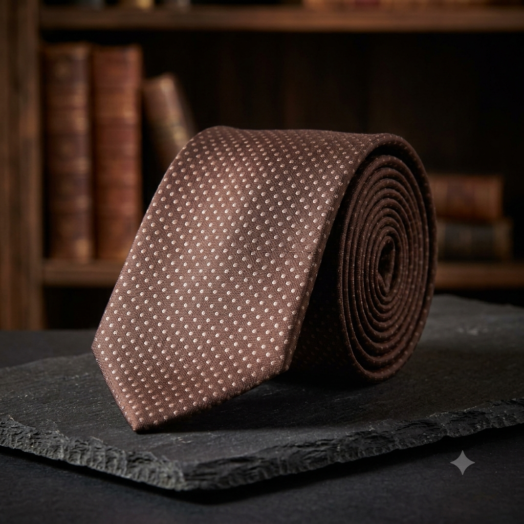 Elegante Designer-Seidenkrawatte mit Punkt-Muster