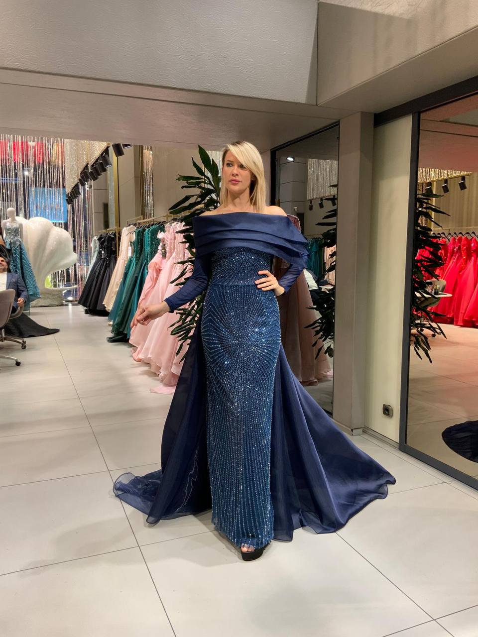 Abendkleid Dunkelblau | Neues Design, sehr elegant